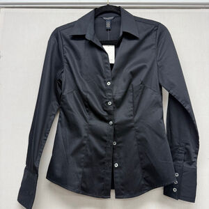 Women's Banana Republic Black button down Shirt Size S